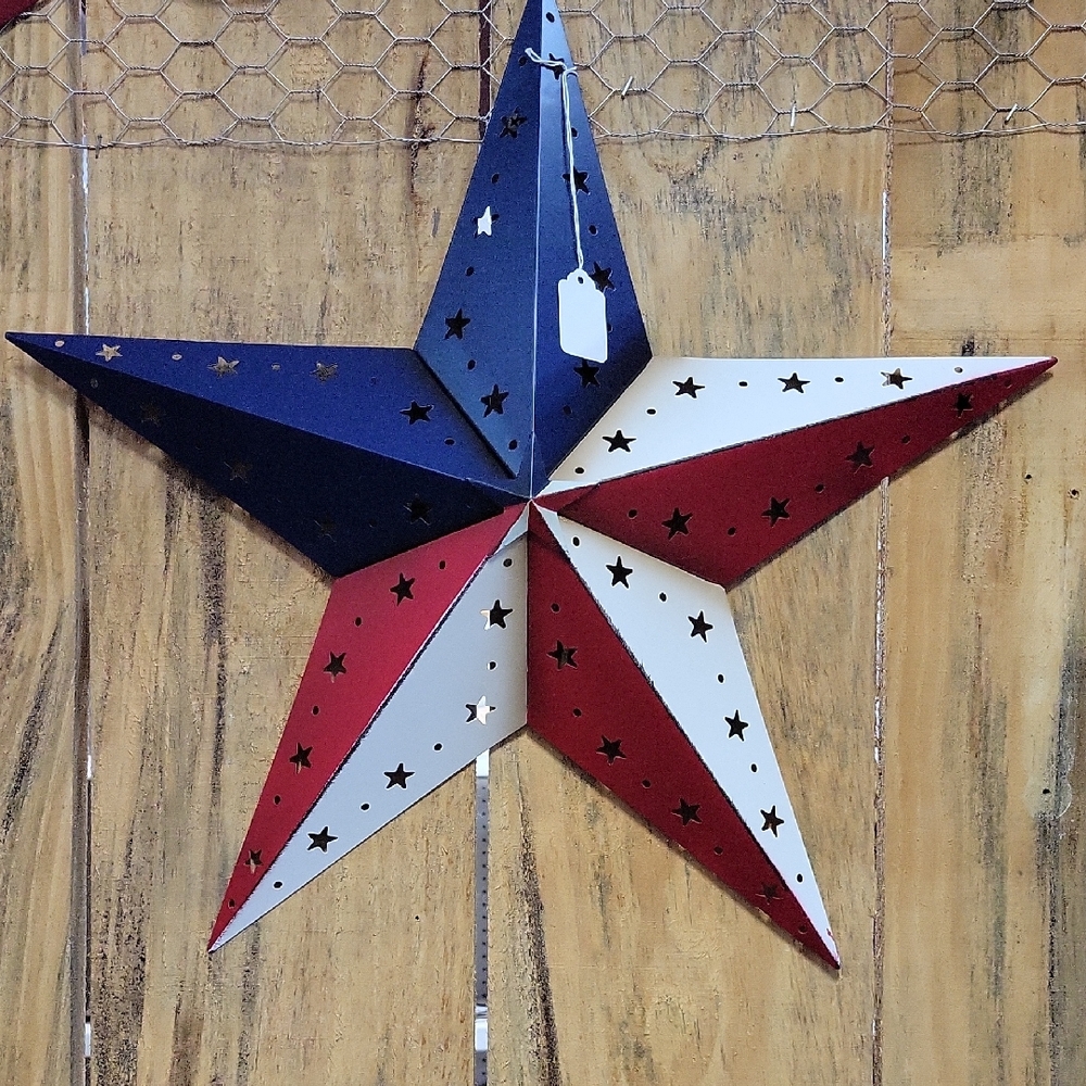 Red, White, and Blue Star Wall Decor Small